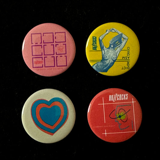 Buzzcocks - 25mm button badges - punk, band, music, album, cover, art