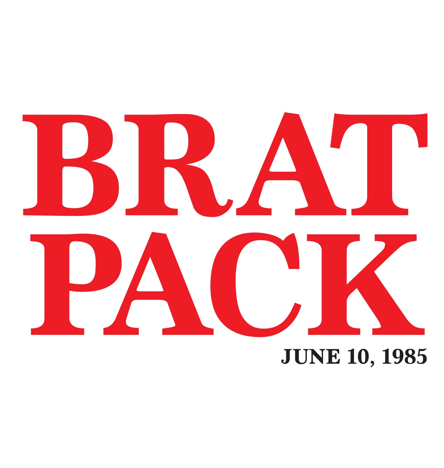 Brat Pack Tee - New York magazine homage, June 1985 - 1980s