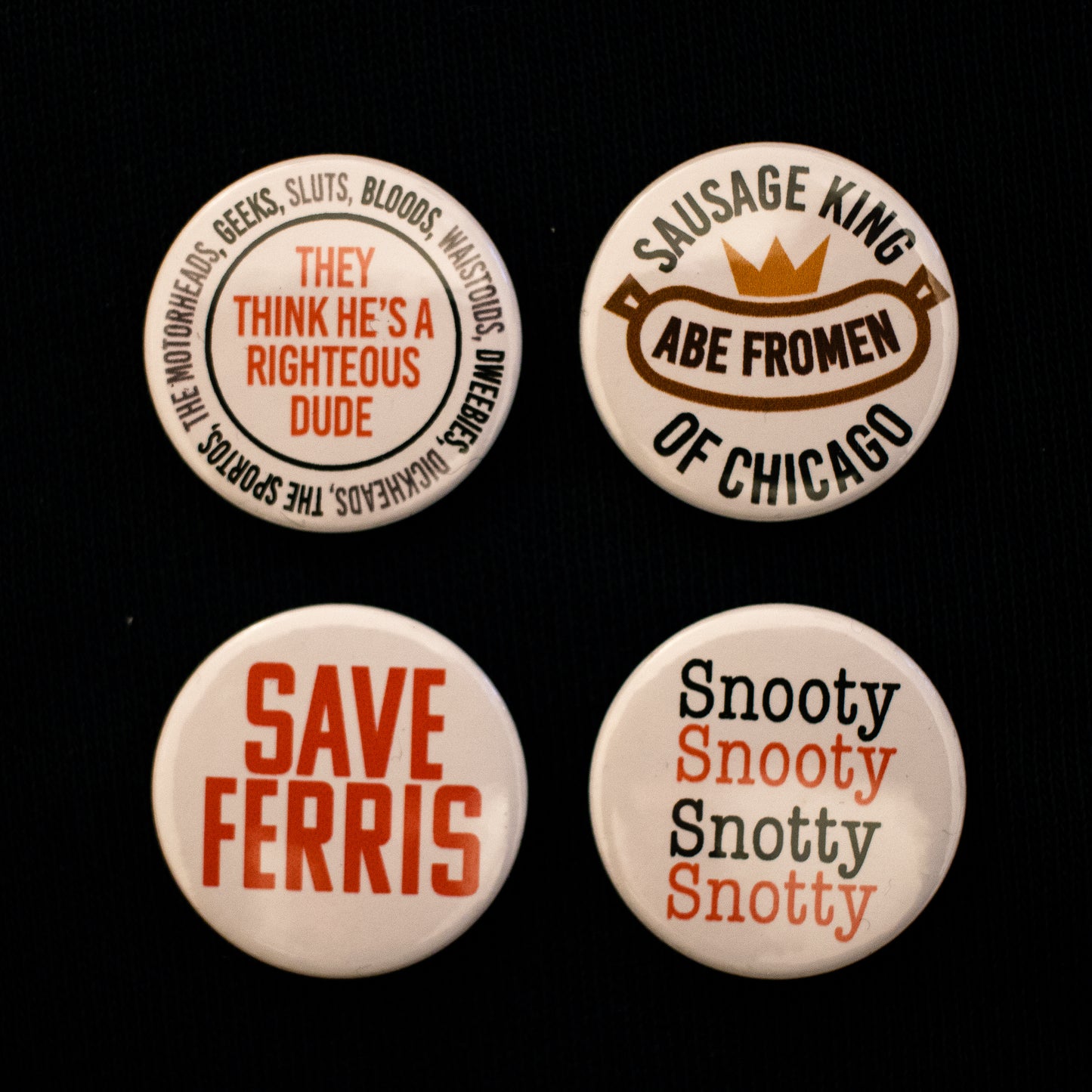 The Ferris Bueller’s 25mm Button Badge Pack